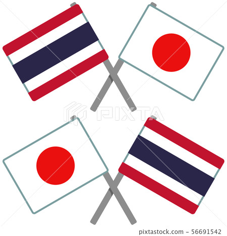 Thailand and Japan flag 56691542