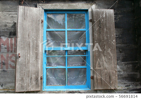 old blue window old blue window 56691814