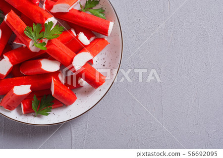 Crab sticks from fish protein Crab sticks from fish protein 56692095