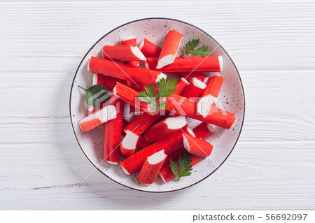 Crab sticks from fish protein Crab sticks from fish protein 56692097