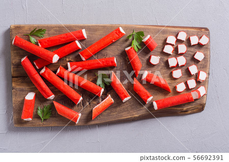 Crab sticks from fish protein 56692391