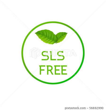 SLS free icon symbol, sulfate sles keratin free stamp symbol 56692990