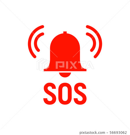 Sos icon emergency alarm button. SOS sign symbol lifebuoy rescue isolated marker 56693062