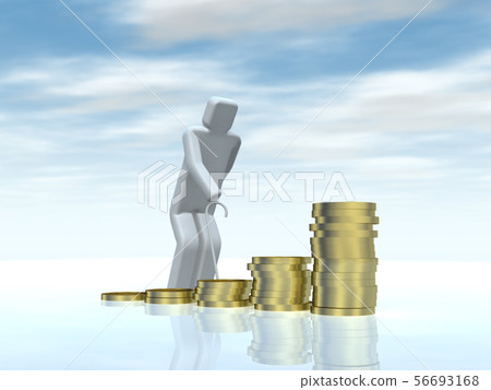 CG 3D illustration, 3D design, retirement funds, retirement, inheritance investment 56693168