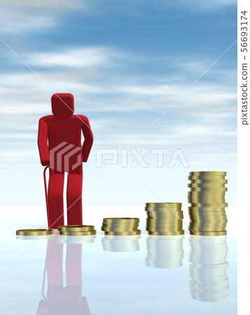 CG 3D插圖，3D設計，退休基金，退休，繼承投資 56693174