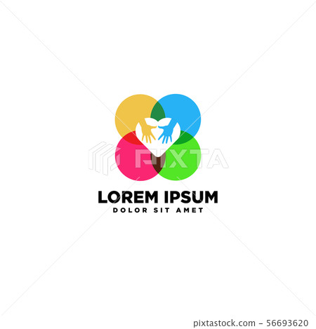 Momy and child, children care logo template vector Momy and child, children care logo template vector 56693620