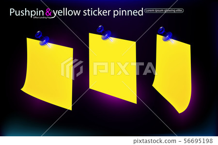 Office set yellow stickers Office set yellow stickers 56695198