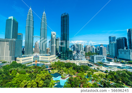Beautiful architecture building exterior in Kuala Lumpur city in Malaysia Beautiful architecture building exterior in Kuala Lumpur city in Malaysia 56696245