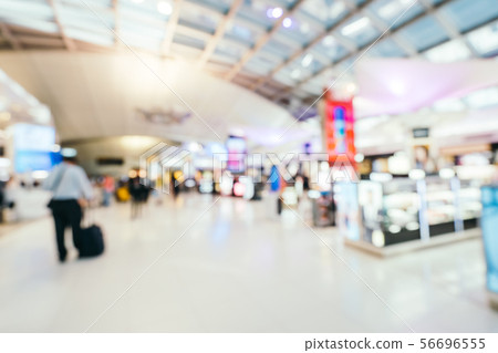 Abstract blur and defocused airport terminal interior 56696555