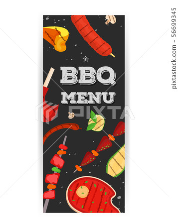 Barbecue menu, invitation design. BBQ Barbecue menu, invitation design. BBQ 56699345