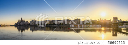 Budapest Hungary sunrise panorama city skyline 56699513