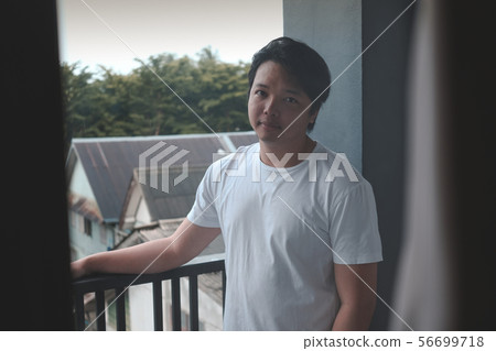 Close up young asian man with casual clothing 56699718