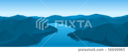 Mountains landscape and river Mountains landscape and river 56699965