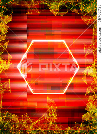 Glitch cyberpunk frame with technology error and neon shape Glitch cyberpunk frame with technology error and neon shape 56702753