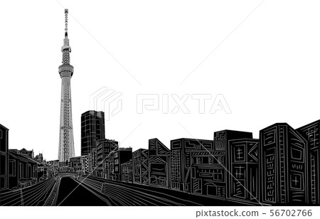 日本風景東京天空樹線倒白左後 日本風景東京天空樹線倒白左後 56702766