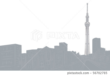 東京天空樹銀白色右後方 東京天空樹銀白色右後方 56702785