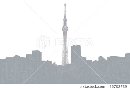 Next to Tokyo Sky Tree Gin White Background Next to Tokyo Sky Tree Gin White Background 56702789