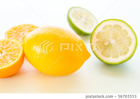 Citrus fruit white background 56703553