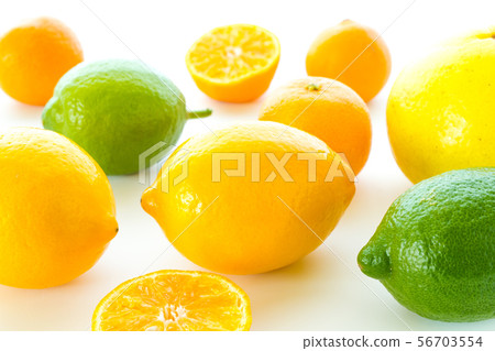 Citrus fruit white background Citrus fruit white background 56703554
