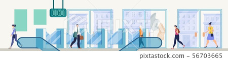 Rapid Transit Underground Station Entrance Vector 56703665