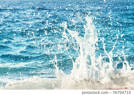Splash of sea wave. 56704718