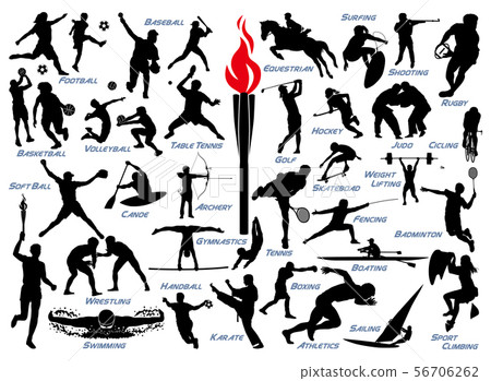 Olympic competition silhouette 56706262
