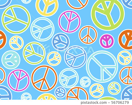 Peace sign seamless pattern. The international 56706279