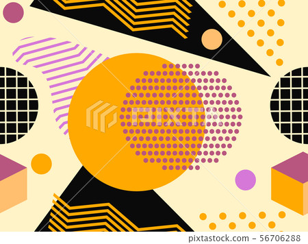 Memphis seamless pattern, autumn colors. Geometric 56706288