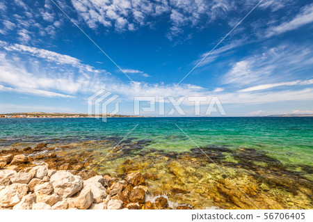 View of sea from the Vir island in the Zadar View of sea from the Vir island in the Zadar 56706405