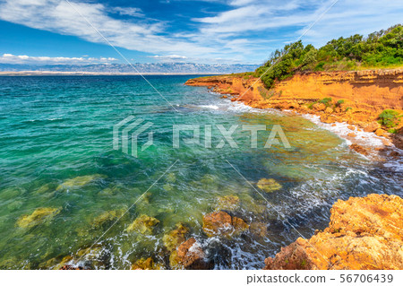View of sea from the Vir island. View of sea from the Vir island. 56706439