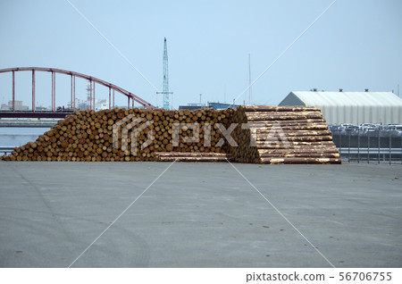 Stacked timber 56706755