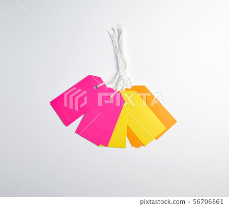 rectangular paper pinks, yellow and orange tags rectangular paper pinks, yellow and orange tags 56706861