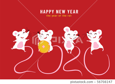 2020 happy chinese new year the year of the stock chinese new year card 2020