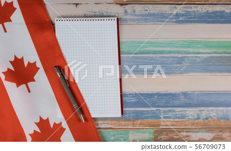 Happy Victoria Day Canadian flags notepad with pen Happy Victoria Day Canadian flags notepad with pen 56709073
