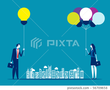 Diverse ideas with single ideas. Concept business Diverse ideas with single ideas. Concept business 56709658