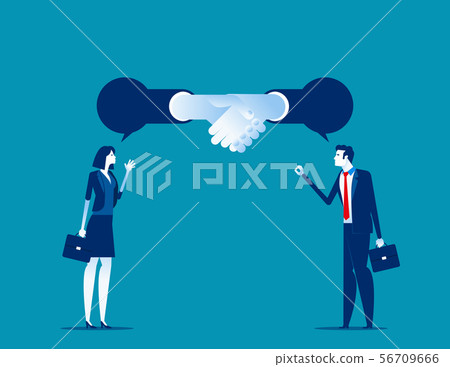 Successful for Agreement with partner. Concept 56709666