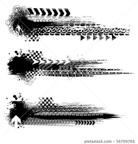 Grunge black tire color elements 56709768