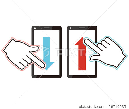 Finger click hand hand sign icon index finger smartphone 56710685