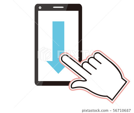 手指點擊手手勢標誌圖標食指智能手機 手指點擊手手勢標誌圖標食指智能手機 56710687