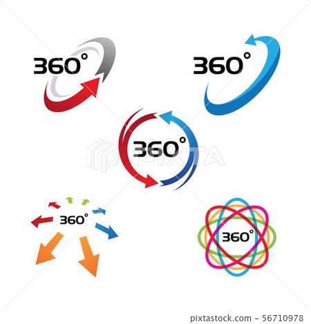 360 Degree View Related Vector Icons - Stock Illustration [56710978 ...