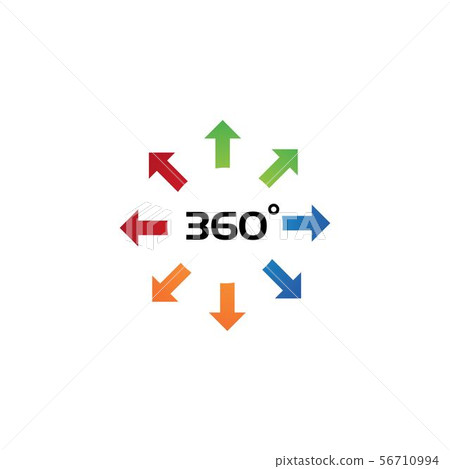 360 Degree View Related Vector Icons - Stock Illustration [56710994 ...