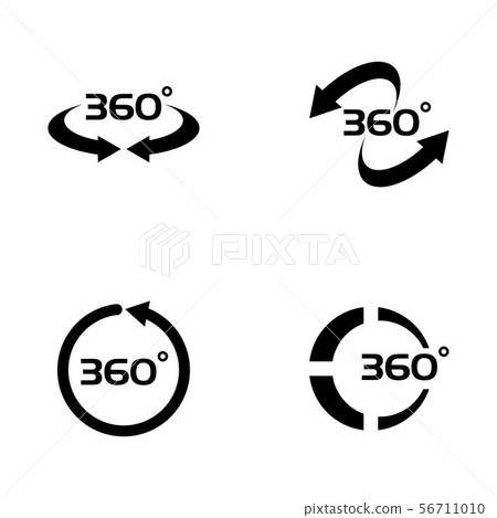 360 Degree View Related Vector Icons - Stock Illustration [56711010 ...