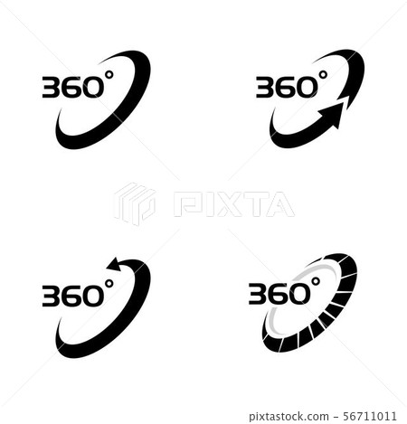 360 Degree View Related Vector Icons - Stock Illustration [56711011 ...