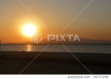 Omuta City Miike Port Sunset 56713246