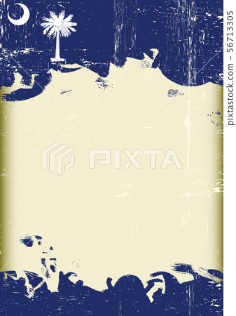 South Carolina Flag grunge background 56713305
