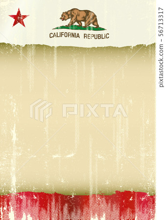 California poster scratched flag California poster scratched flag 56713317