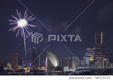 Yokohama opening port festival fireworks viewed from Shinzo Anato 56713372
