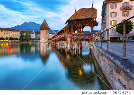 Lucerne in the evening, Switzerland Lucerne in the evening, Switzerland 56714173