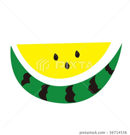 Cut watermelon yellow 1 piece 56714536