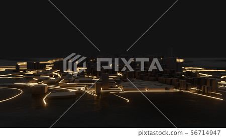 Modern city traffic road at night 56714947
